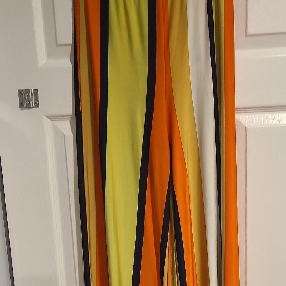 Vibrant Multicolor Wide Leg Pants